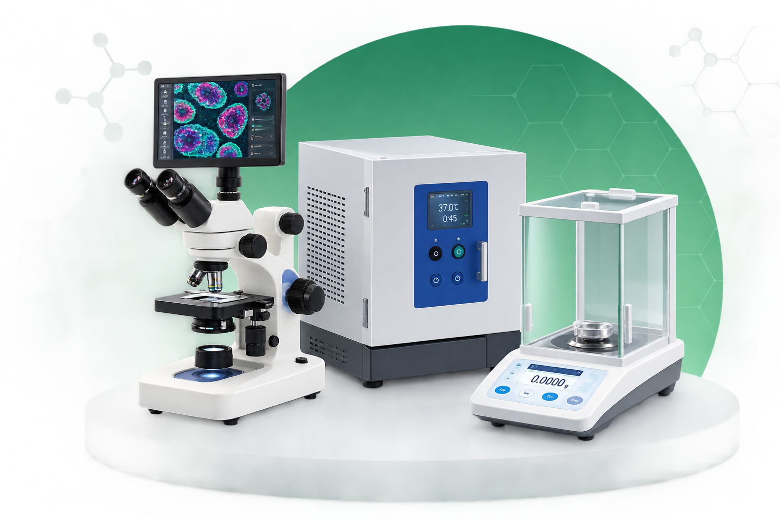 Laboratory equipment showcase